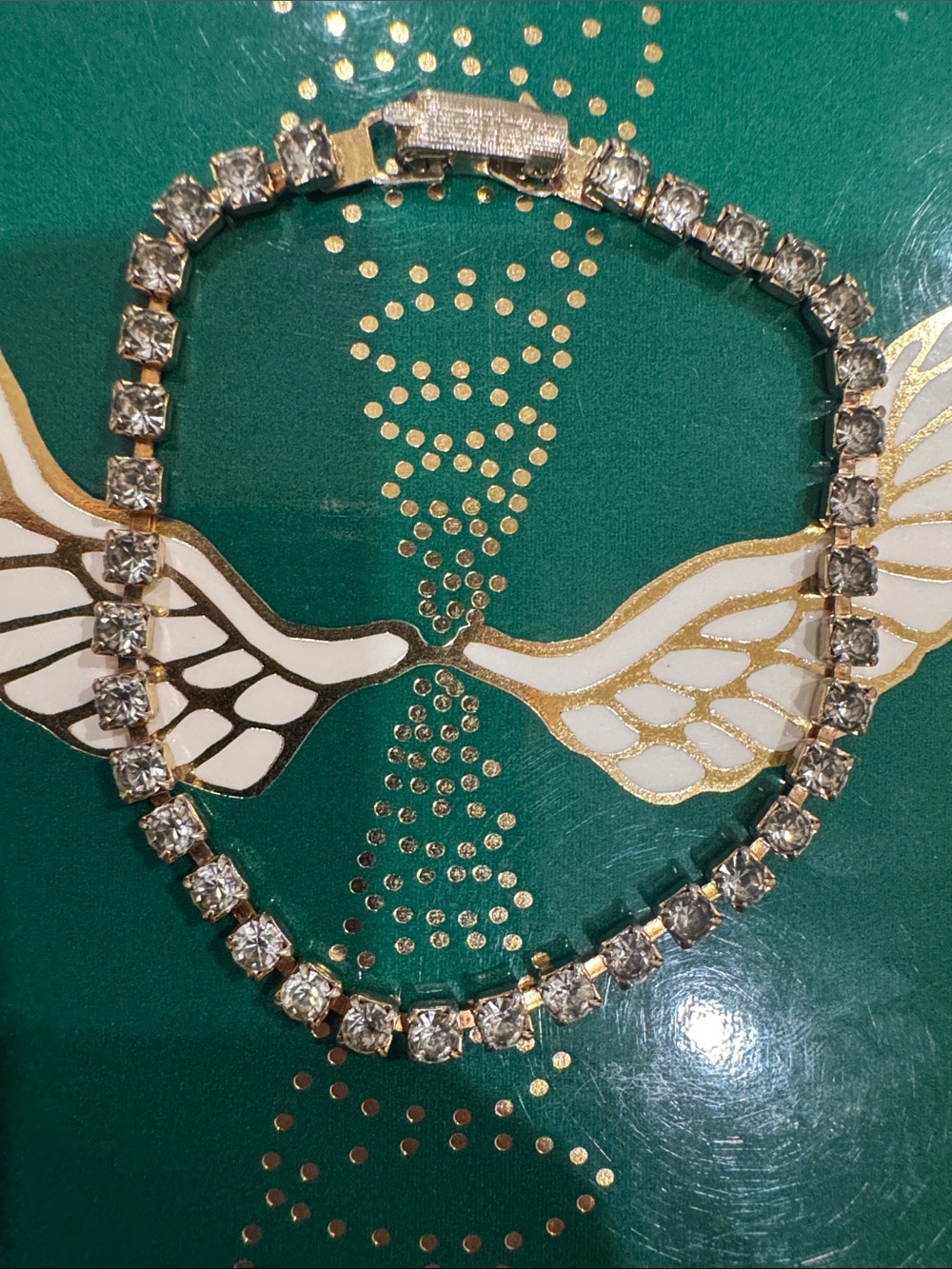 Vintage gold tone tennis bracket